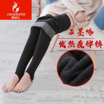 Warm double fever thin elastic pants graphene leggings womens one second heat warm foot pants TV shopping