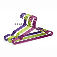 【10个装】彩镀烤漆实心晾晒衣架