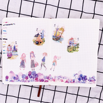 and paper adhesive tape ins flower fairytale dream fairy girl fresh and easy to stick stationery paper adhesive tape can write a message