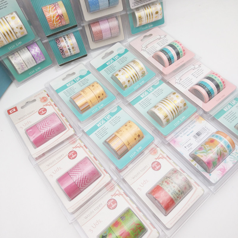 Washi tape Bleeding line Fine boxed set Basic salt series Whole roll tearable hand account tape DIY decorative stickers