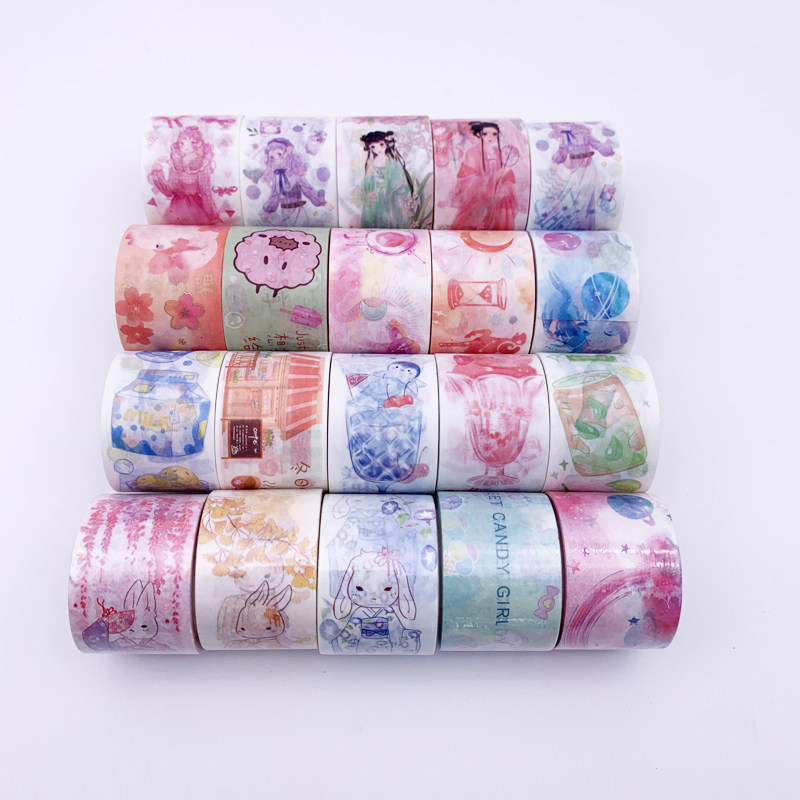5 meters dream fresh star constellation cold drink DIY hand account material diary decoration cute whole roll and paper tape
