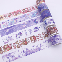 And paper adhesive tapes Cartonpeople fairy tales Q Dreamers Cute Food Cute refreshing Easy-to-stick stationery adhesive tapes Baise Daily