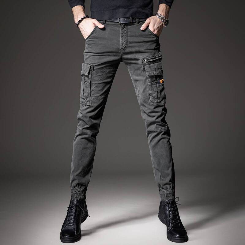 High-End American-Style Casual Pants, Slim-Fit Work Pants, Loose Multi-Pocket Jogger Pants, Trendy Outdoor Paratrooper Casual Pants for Men