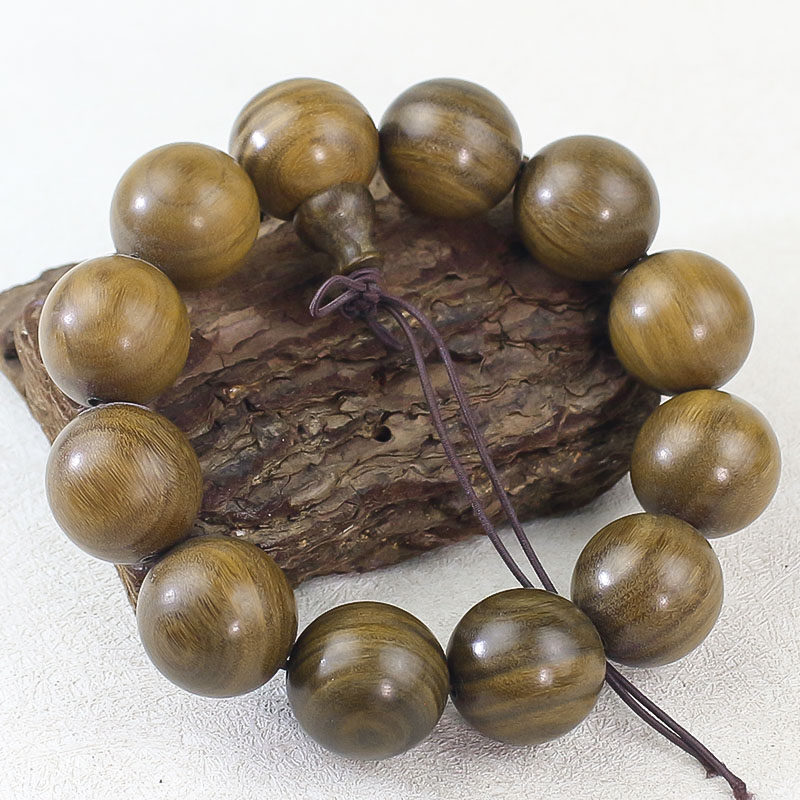 绿檀木手串沉水老料108颗佛珠手链新中式文玩男女款国潮饰品批发详情5