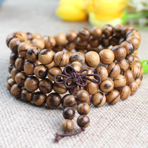Factory direct exquisite Vietnamese agarwood bracelet Tiger pattern white sand sink hand string 108 Buddha beads mens and womens jewelry