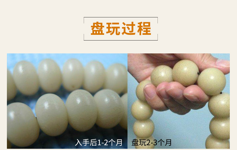 White Bodhi Root Bracelet Đơn nhẫn mật độ cao Hạt thô White Jade Bodhi Bead Bracelet Nam và nữ Người yêu Quà tặng vòng tay cặp