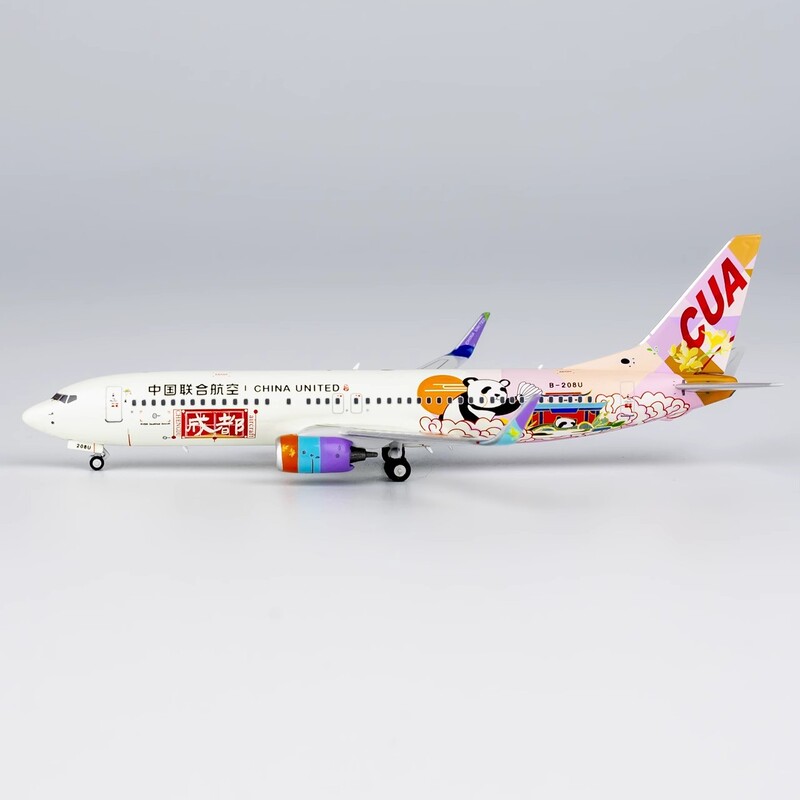 Ng 58221 1/400 China United Airlines Boeing 737-800 B-208U Chengdu No. 9cm