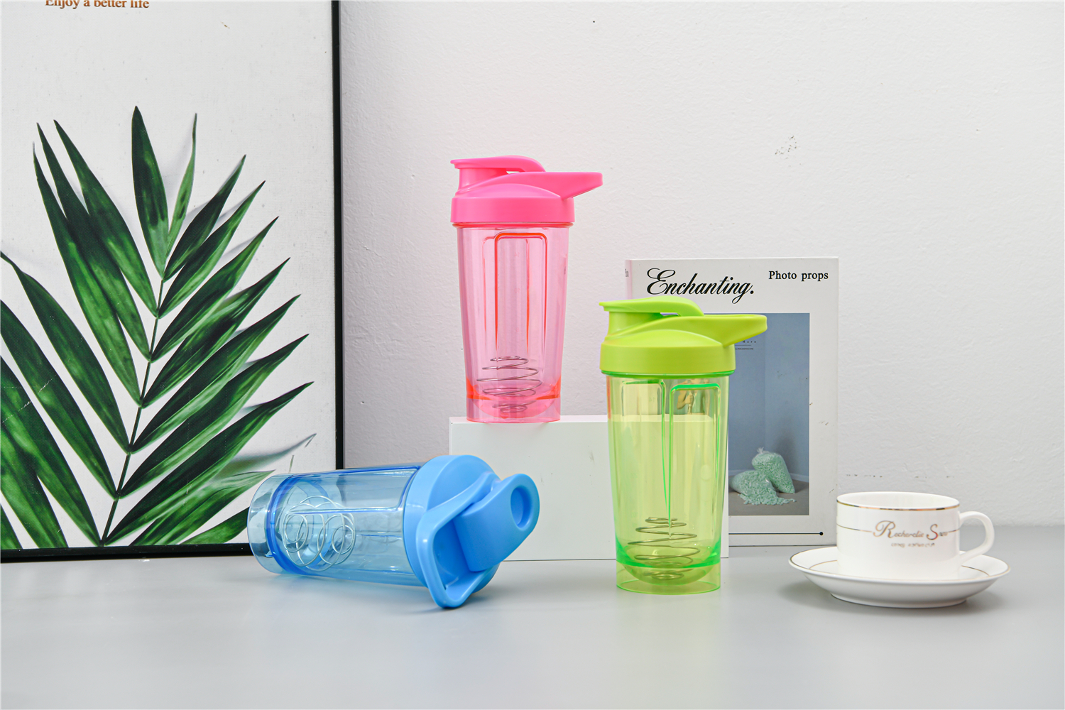 Did you drink today's milkshake cup protein powder Shake Cup Meal Powder Stirring Cup with scale portable plastic water glass