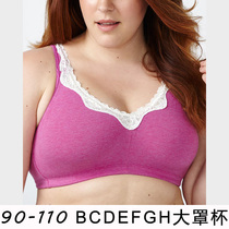 European and American fat MM bra 200kg large size cotton no steel ring pregnant women underwear 90-110bcdefgh Cup