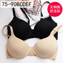 Comfortable foreign trade breast nursing bra large size pregnant women underwear thin mold Cup no steel ring feeding bra 758090BCDEFG