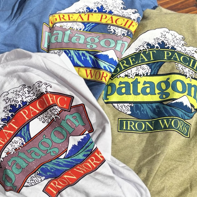 Direct Mail from the United States Patagonia Patagonia 26 New Men's Short-Sleeved T-Shirt Mixed Blend Wave Logo 37873