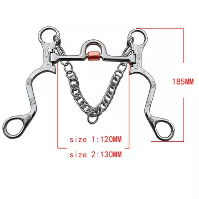 Western style training horse mouth boutique handmade carved inlaid German silver decorative board horse mouth five inches