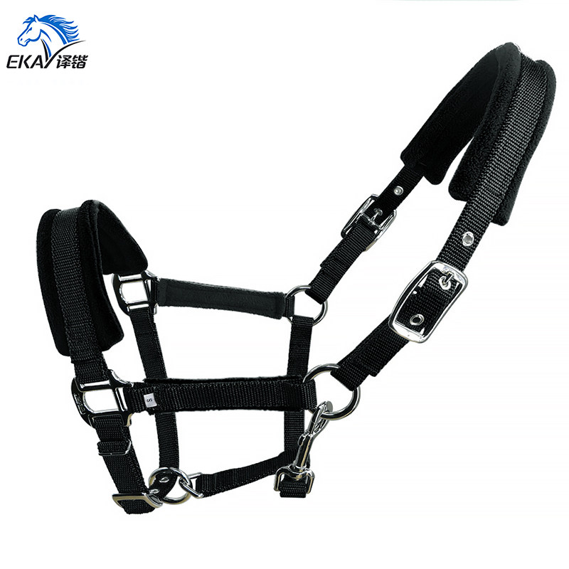 20 mm wide PP webbing lead horse cage head dragon sleeve, fluff padding does not hurt the horse silver fastener beautiful atmosphere