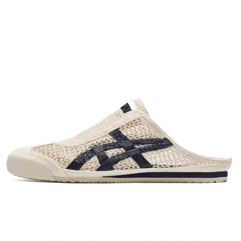 【Crown Old Store】Slip-On Tiger Lazy Sandals Casual Woven Men's and Women's Hollow-Out Closed-Toe Half-Slippers for Summer