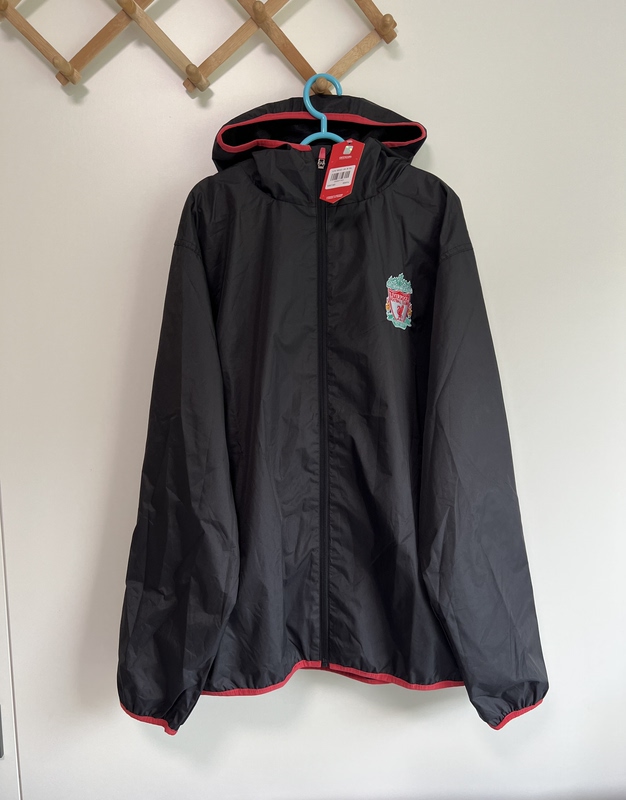 2017-18 Liverpool Hooded Windbreaker Jacket Black Brand New with Tag European Cup 2017-18 Liverpool Hooded Windbreaker Jacket Black Brand New with Tag European Cup
