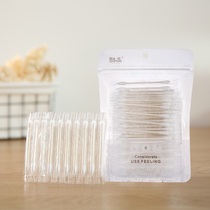 Independent packaging double cotton swab 100 travel portable cotton swab makeup remover round tip tip