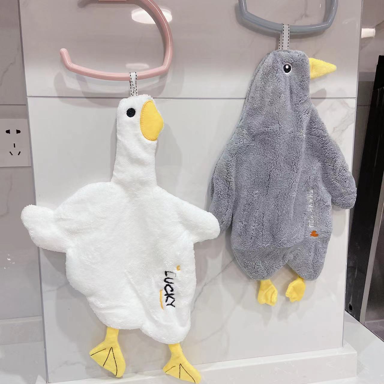 Cartoon little monster cute hand towel hanging hand towel household children's baby dressing room kitchen hand towel