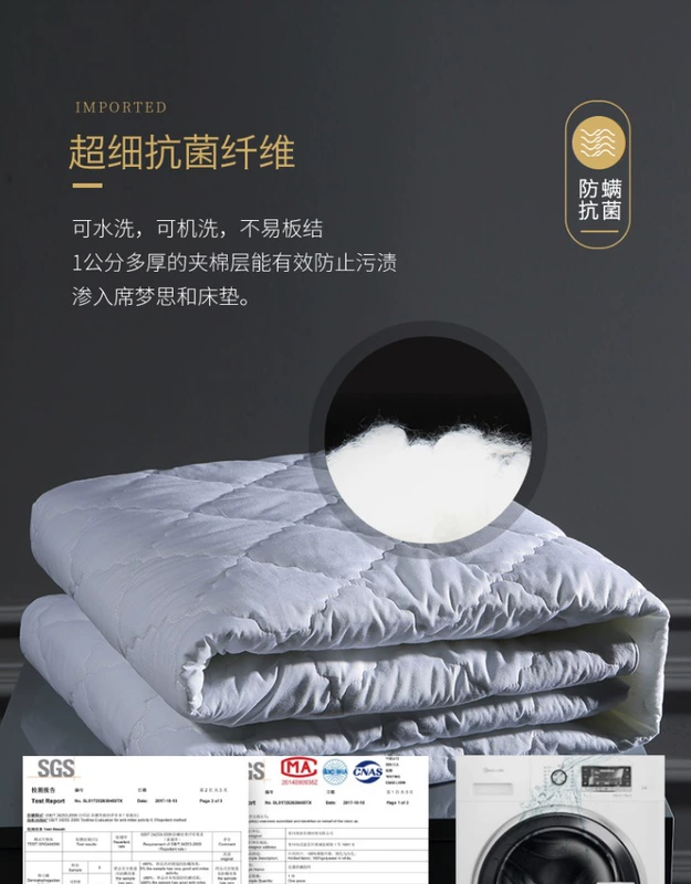 Được trang bị bông dày bông bedspread bông Simmons nệm bảo vệ đơn mảnh 1,8 mét nệm bìa tùy chỉnh - Trang bị Covers Ga chun và ga phủ