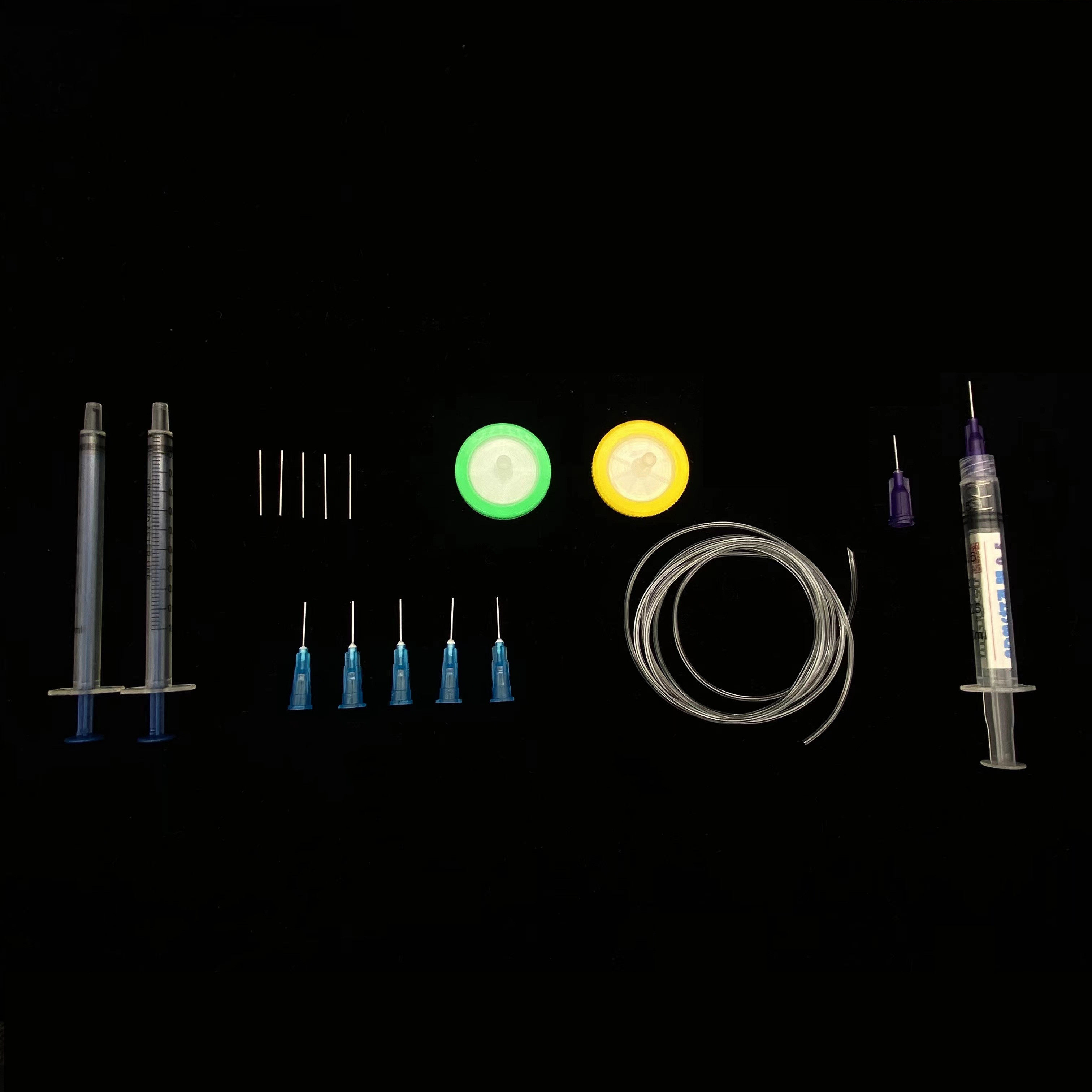 微流控PDMS芯片tygon硅胶软管连接套装生物芯片实验室接头配件