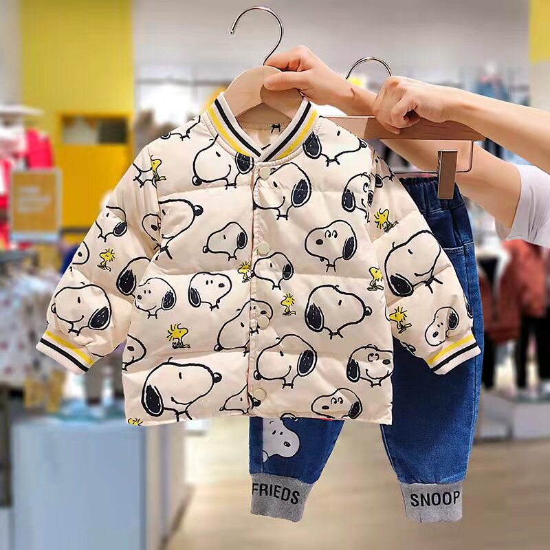 The Snubi children light and thin down clothes male and female children's autumn and winter full print down Neri baby inside a winter dress jacket tide