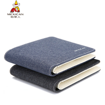 Scarecrow Wallet Male Tide Short Youth Carbag College Change Pocket Canvas Wallet Mens Leather