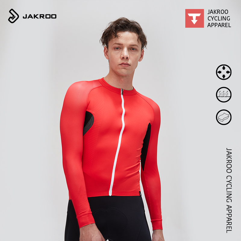 Jetcool riding in spring fall riding long sleeve thin section Male mesh Breathable Thunderbird Series Full Italian Fabric