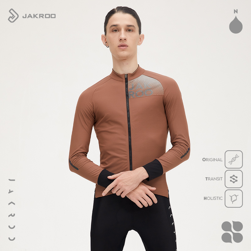 JAKROO new men's fleece long-sleeved cycling suit Cycling sports windproof tight warm equipment