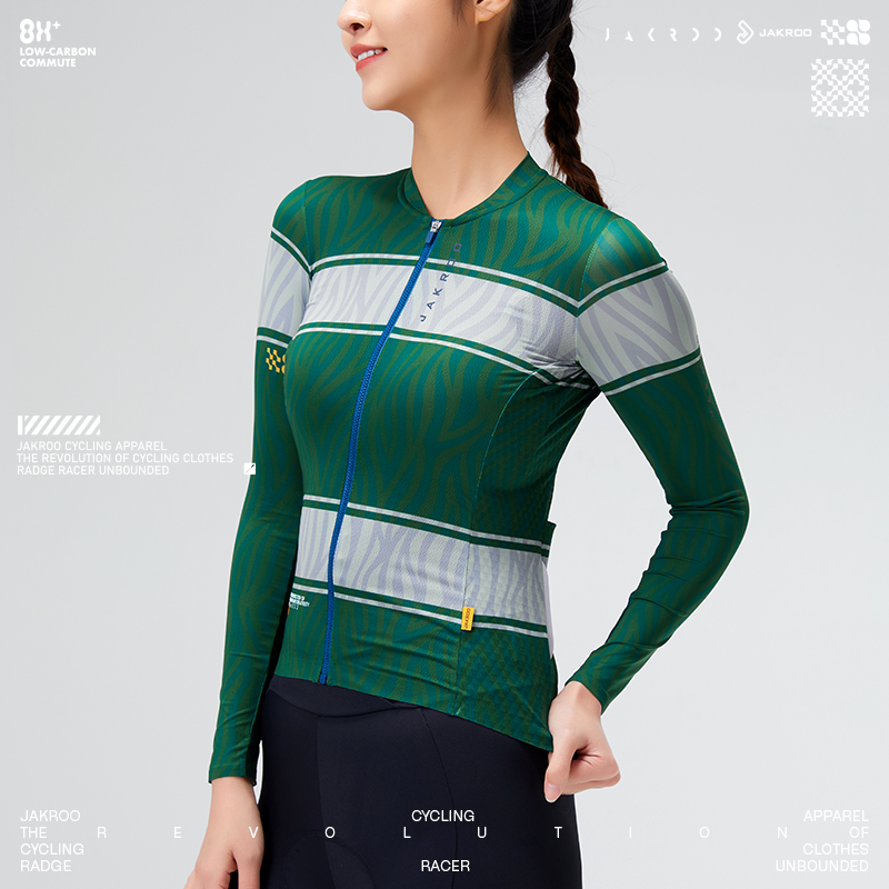 Jieku 22 spring and summer new bicycle outdoor special women's long-sleeved cycling clothing breathable sweating equipment top