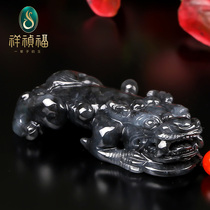 xiang zhen Fu brave natural jade pendant black-bone chicken a brave pendant Xu refining begged master gu pin