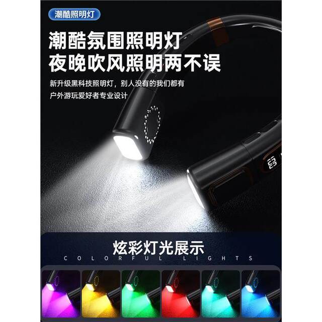 Neck-Hanging Fan 2025 New Model Portable Small USB Silent Bladeless Wireless Neck Fan for Lazy People