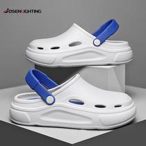 Stomachfront Comfort Cave Shoes mens summer Driving non-slip Soft bottom Baotou Beach Shoe Sandal Sandals Outdoor Slippers Q