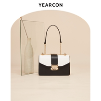 Yerkan Womens Bag 2021 New Tide Skew Satchel 2022 Bump Color Ocean Gas Single Shoulder Bag Texture Chain Bag Small Square Bag