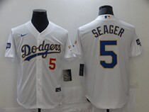 Jersey Dodgers No 5 SEAGER Cardigan White LA Plus Size Game Baseball uniform Embroidered Dodgers