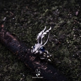 Рабочий оригинальный кролик ручной работы, кольцо, серебро 925 пробы, стиль Лолита