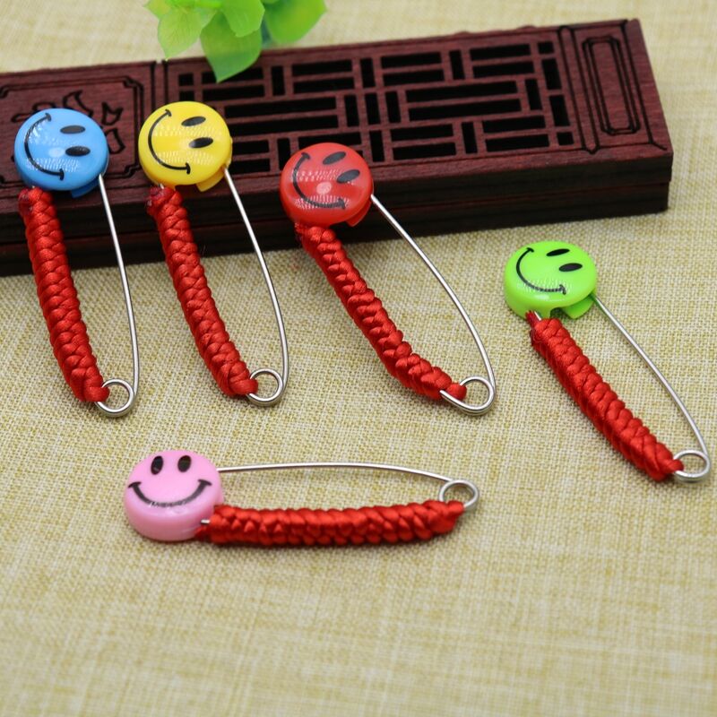 Baby Hanging Accessories Semi-finished Products Infant Supplies Young Children Safe Diy Pendant Diamond Knot Laughing Face Pin-Taobao