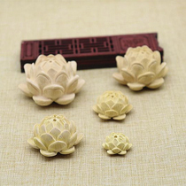 Boxwood carving handmade diy car hanging pendant accessories Jade Solid Wood accessories car pendant five-layer peach wood Lotus
