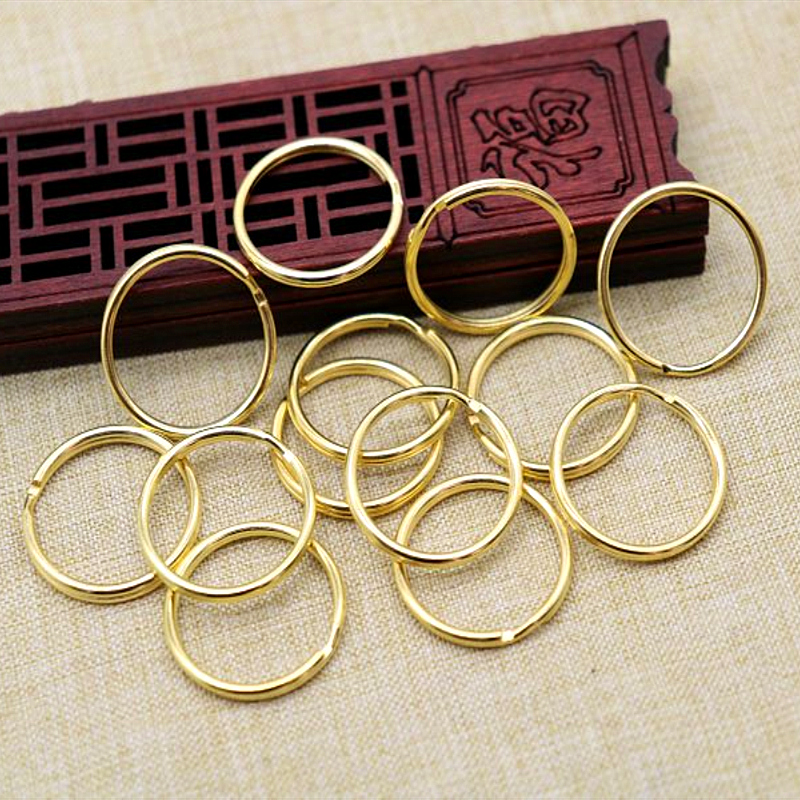 Metal Buckle Key Button Circle Diy Handmade Material Circle Metal Ring Steel Keyring Gold-Taobao