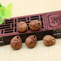 Wild peach stone bracelets peach wood carvings baby pendants baby and childrens bracelets handmade diy peach baskets feet