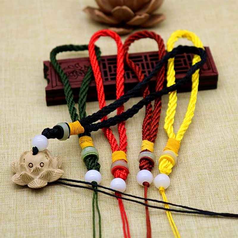 Piece Pendant Pendant Gift Jade Pendant Necklace Rope Pendant Rope Diy Car Hang Accessories Colored Rope Red Rope-Taobao