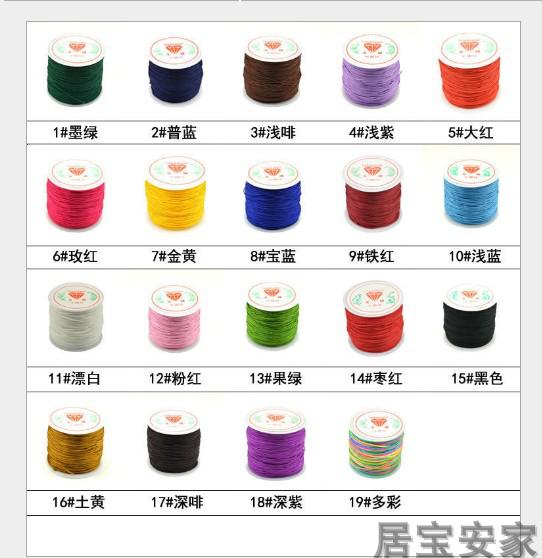 Dây chuyền ngọc bích Đài Loan dây chuyền vàng dây chuyền DIY dây đôi dây đỏ vòng tay dây kim cương nút dây 72 dòng ngọc - Vòng đeo tay Clasp vòng tay bạc