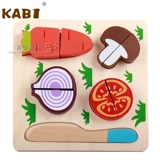 Деревянный конструктор на липучке для разрезания, магнитная реалистичная семейная игрушка, имитационное моделирование для детей