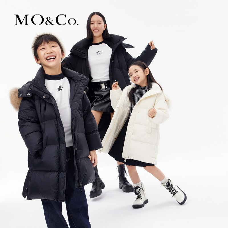 (pro-submount) MOCO2023 Winter New Salt Shrinking Cotton Sensation Creme can be removed with cap long Down Jacket jacket-Taobao