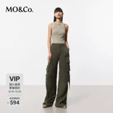 Повседневные брюки MOCO, летние комбинезоны из матового шелка купро со средней заниженной талией и текстурой в стиле ретро с двойными боковыми карманами Moanco