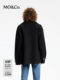 [Шерсть мериноса]Двустороннее шерстяное пальто-накидка MOCO с асимметричным силуэтом и круглыми плечами, на весну-осень, с застежкой-пряжкой, для мотоциклистов