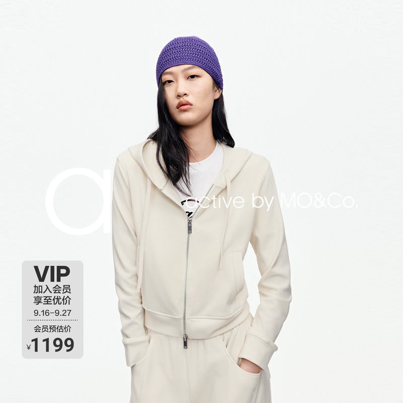 [Active Series] Moco Jacket 2026 Autumn New Product Warm Hooded Short Jacket Mbf3Jktt09