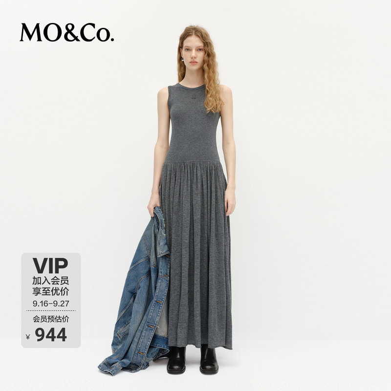 Moco Dress with High Proportion of Fine Merino Wool, Low Waist, Drapey Knit Long Dress, Slimming and Versatile, Mo Anke Moco Dress with High Proportion of Fine Merino Wool, Low Waist, Drapey Knit Long Dress, Slimming and Versatile, Mo Anke