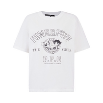 (Parent-child wear) MOCO2023 new summer product Powerpuff Girls joint series cracked short-sleeved T-shirt American style