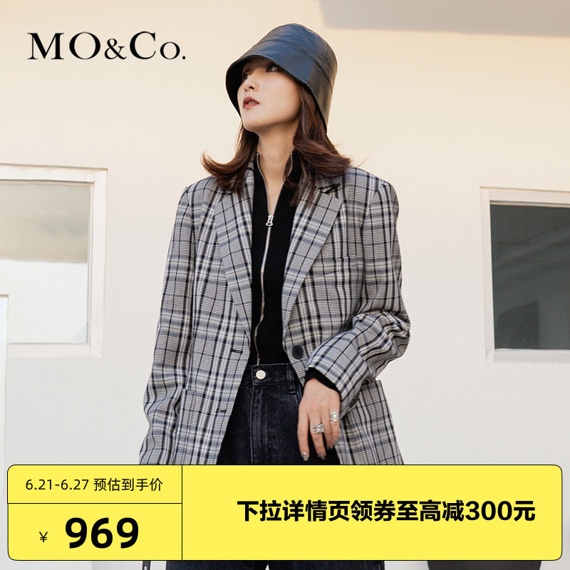 Anti-creamy wool MOCO spring autumn season turn collar single row of buttoned gill suit jacket JK served Moanke