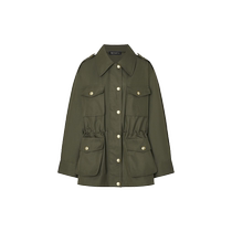 MOCO military workwear style three-dimensional pocket drawstring waist lapel jacket jacket design is niche