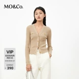 Зимний трикотажный свитер, короткий черный кардиган, V-образный вырез, облегающий крой, в обтяжку